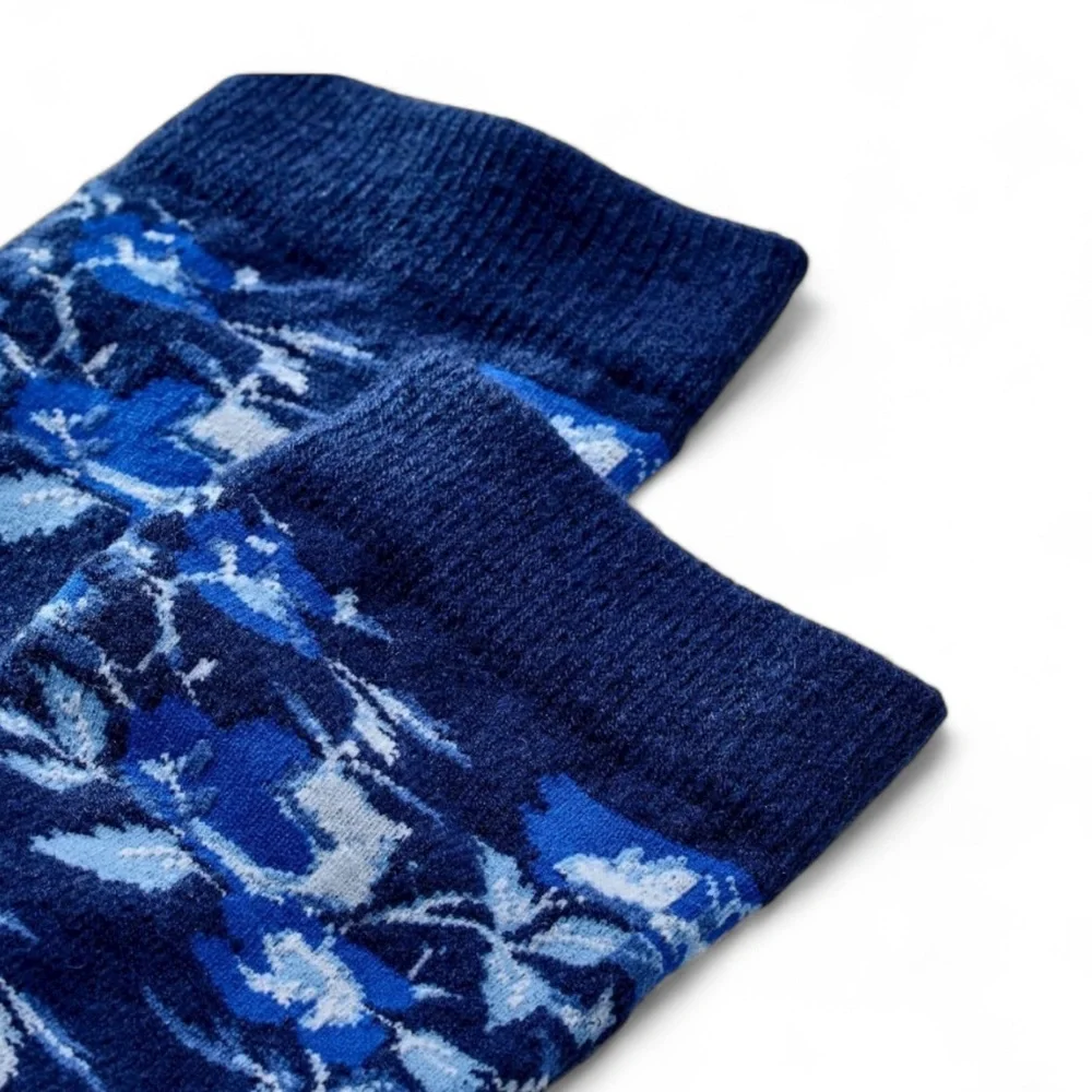 Woolrich x Target LIMITED EDITION Blue Floral Crew Socks